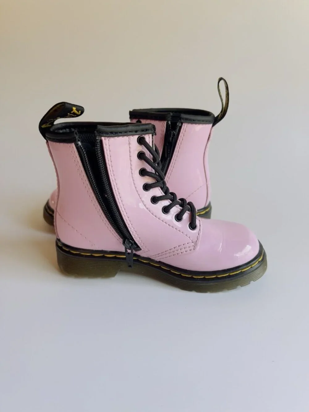 Dr. Martens 1460 Pink Patent Leather Toddler Boots Size 8